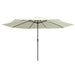 Umbrelă de soare de exterior, stâlp metalic, alb nisipiu 390 cm - WALTI WALTI