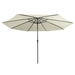 Umbrelă de soare de exterior, stâlp metalic, alb nisipiu 390 cm - WALTI WALTI
