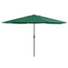 Umbrelă de soare de exterior, stâlp metalic, verde, 390 cm - WALTI WALTI