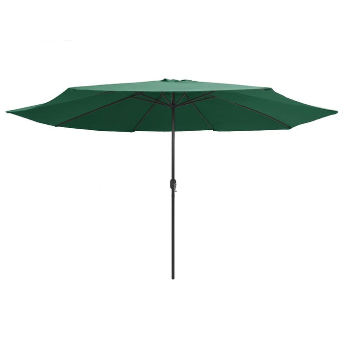 Umbrelă de soare de exterior, stâlp metalic, verde, 390 cm - WALTI WALTI