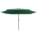 Umbrelă de soare de exterior, stâlp metalic, verde, 390 cm - WALTI WALTI
