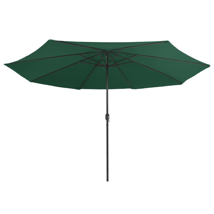 Umbrelă de soare de exterior, stâlp metalic, verde, 390 cm - WALTI WALTI