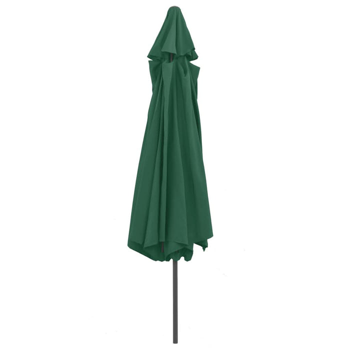 Umbrelă de soare de exterior, stâlp metalic, verde, 390 cm - WALTI WALTI