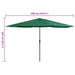 Umbrelă de soare de exterior, stâlp metalic, verde, 390 cm - WALTI WALTI