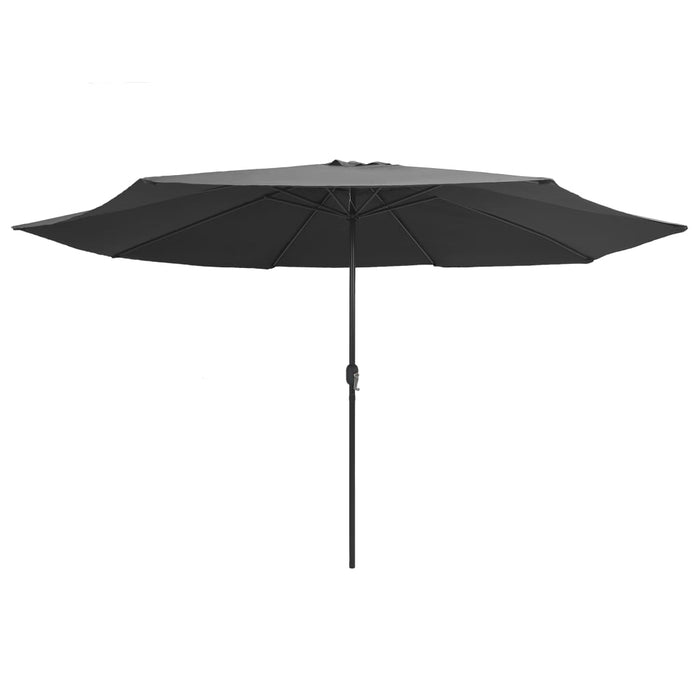 Umbrelă de soare de exterior, stâlp metalic, antracit, 390 cm - WALTI WALTI