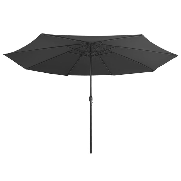 Umbrelă de soare de exterior, stâlp metalic, antracit, 390 cm - WALTI WALTI