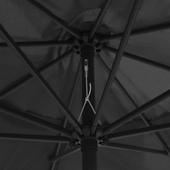 Umbrelă de soare de exterior, stâlp metalic, antracit, 390 cm - WALTI WALTI