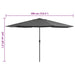 Umbrelă de soare de exterior, stâlp metalic, antracit, 390 cm - WALTI WALTI