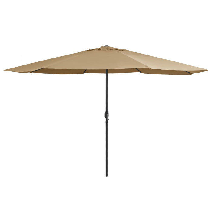 Umbrelă de soare de exterior, stâlp metalic, gri taupe, 390 cm - WALTI WALTI