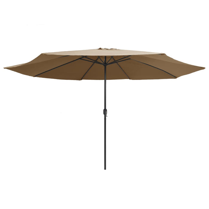 Umbrelă de soare de exterior, stâlp metalic, gri taupe, 390 cm - WALTI WALTI