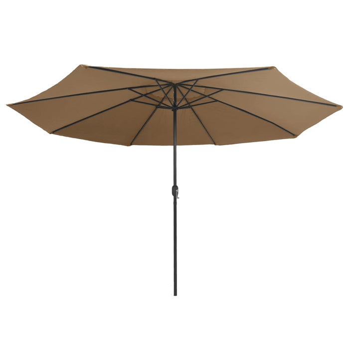 Umbrelă de soare de exterior, stâlp metalic, gri taupe, 390 cm - WALTI WALTI