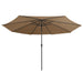 Umbrelă de soare de exterior, stâlp metalic, gri taupe, 390 cm - WALTI WALTI
