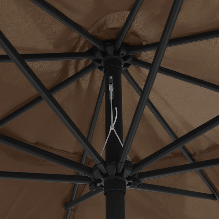 Umbrelă de soare de exterior, stâlp metalic, gri taupe, 390 cm - WALTI WALTI