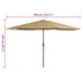 Umbrelă de soare de exterior, stâlp metalic, gri taupe, 390 cm - WALTI WALTI