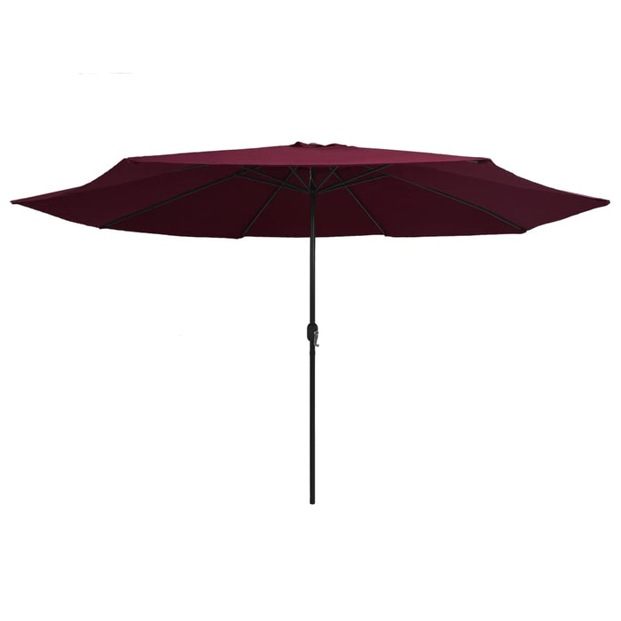 Umbrelă de soare de exterior, stâlp metalic, roșu bordo, 390 cm - WALTI WALTI