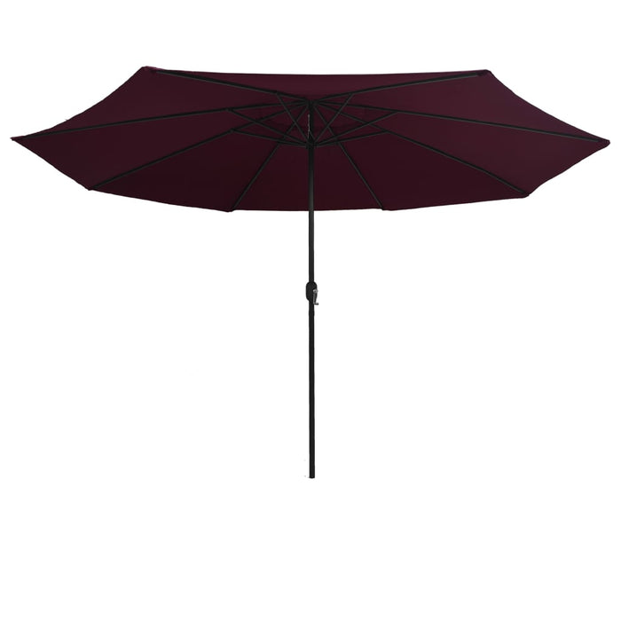 Umbrelă de soare de exterior, stâlp metalic, roșu bordo, 390 cm - WALTI WALTI