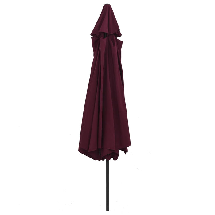 Umbrelă de soare de exterior, stâlp metalic, roșu bordo, 390 cm - WALTI WALTI