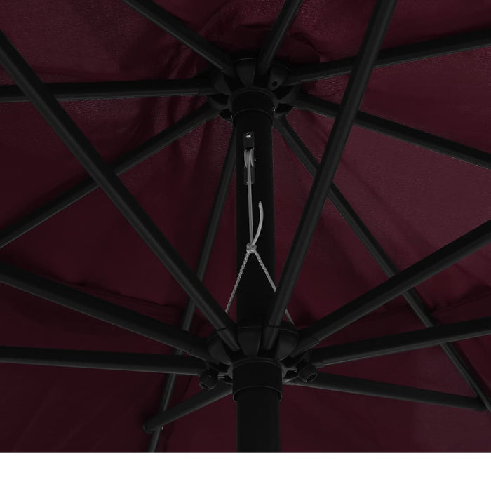 Umbrelă de soare de exterior, stâlp metalic, roșu bordo, 390 cm - WALTI WALTI