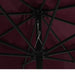 Umbrelă de soare de exterior, stâlp metalic, roșu bordo, 390 cm - WALTI WALTI