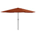 Umbrelă de soare de exterior, stâlp metalic, cărămiziu, 390 cm - WALTI WALTI