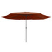Umbrelă de soare de exterior, stâlp metalic, cărămiziu, 390 cm - WALTI WALTI