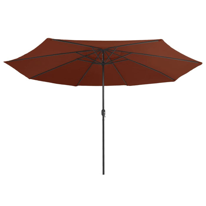 Umbrelă de soare de exterior, stâlp metalic, cărămiziu, 390 cm - WALTI WALTI