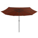 Umbrelă de soare de exterior, stâlp metalic, cărămiziu, 390 cm - WALTI WALTI