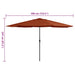 Umbrelă de soare de exterior, stâlp metalic, cărămiziu, 390 cm - WALTI WALTI