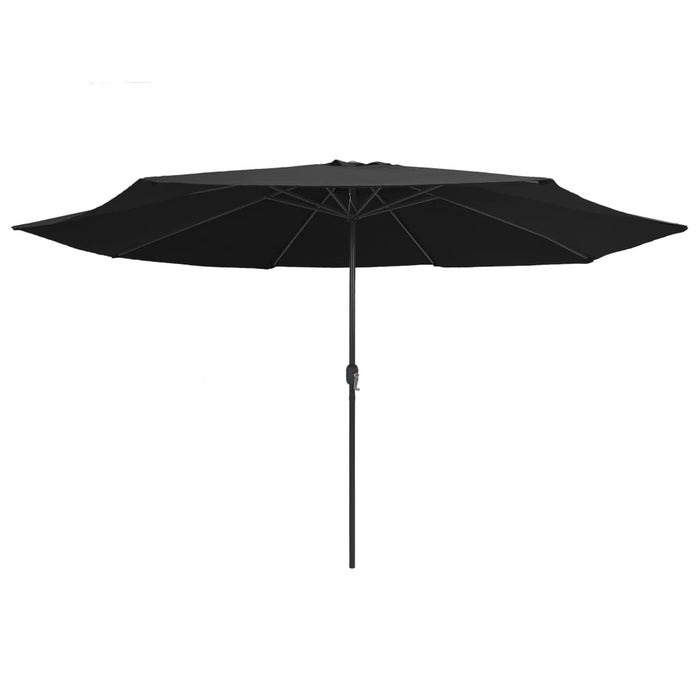 Umbrelă de soare de exterior, stâlp metalic, negru, 390 cm - WALTI WALTI