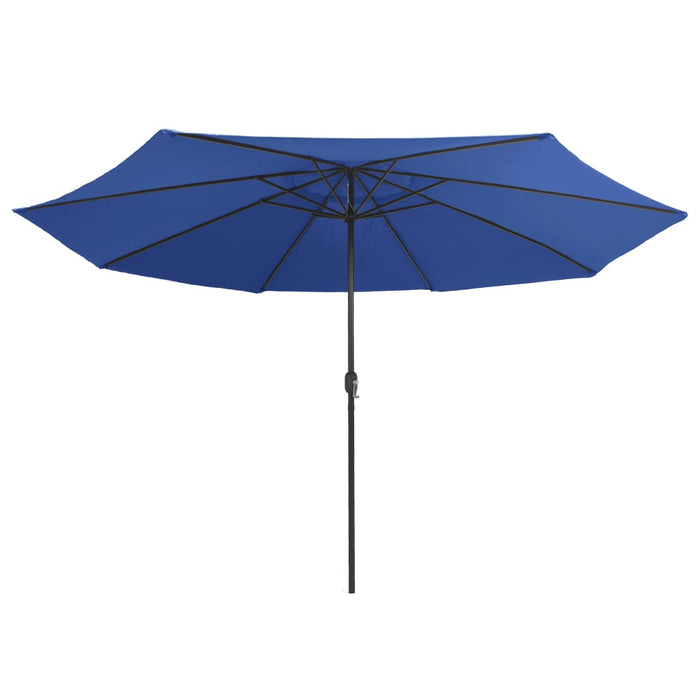 Umbrelă de soare de grădină, stâlp metalic, azuriu, 390 cm WALTI
