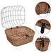 Coș frontal bicicletă cu capac, 50x45x35 cm, salcie naturală - WALTI WALTI