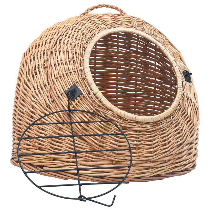 Coș transport pentru pisici, 60x45x45 cm, răchită naturală - WALTI WALTI