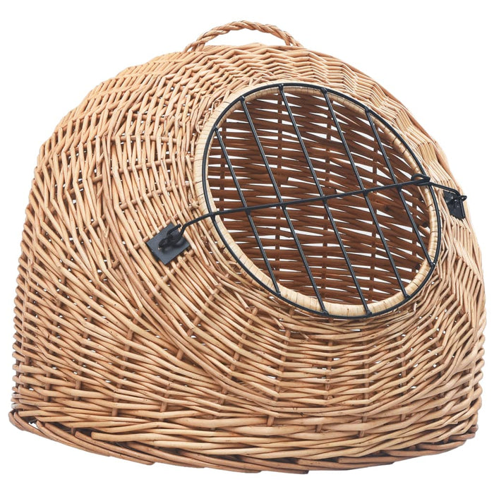 Coș transport pentru pisici, 60x45x45 cm, răchită naturală - WALTI WALTI