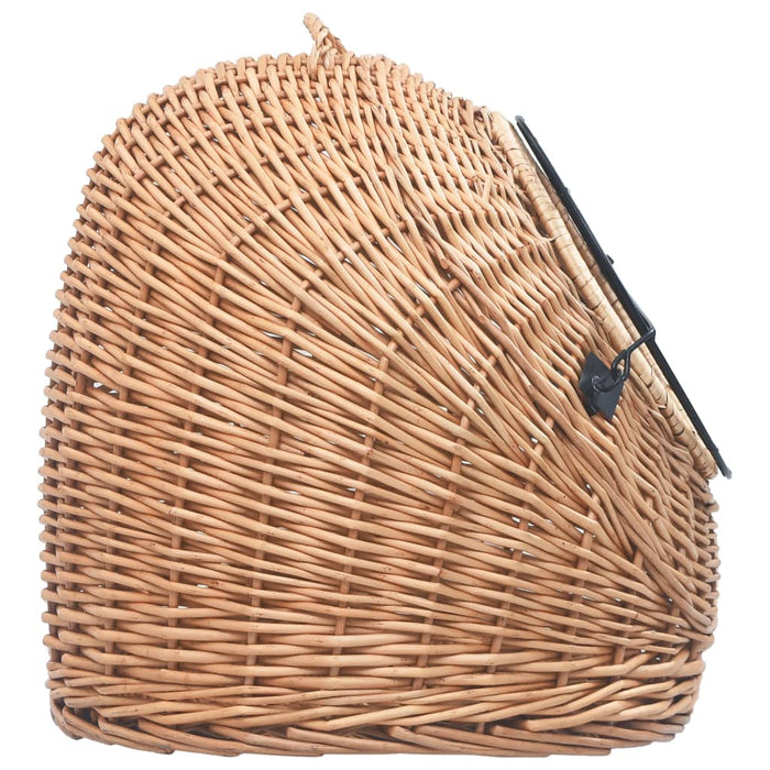 Coș transport pentru pisici, 60x45x45 cm, răchită naturală - WALTI WALTI