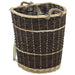 Coș lemne foc curele de transport, natural 44,5x37x50 cm salcie - WALTI WALTI