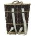 Coș lemne foc curele de transport, natural 44,5x37x50 cm salcie - WALTI WALTI