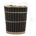 Coș lemne foc cu curele de transport natural 50x44x58 cm salcie - WALTI WALTI