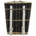 Coș lemne foc cu curele de transport natural 50x44x58 cm salcie - WALTI WALTI