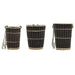 Coș lemne foc cu curele de transport natural 50x44x58 cm salcie - WALTI WALTI