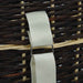 Coș lemne foc cu curele de transport natural 50x44x58 cm salcie - WALTI WALTI