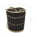 Coș lemne foc cu curele de transport natural 57x51x69 cm salcie - WALTI WALTI