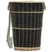 Coș lemne foc cu curele de transport natural 57x51x69 cm salcie - WALTI WALTI