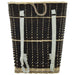 Coș lemne foc cu curele de transport natural 57x51x69 cm salcie - WALTI WALTI