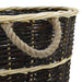 Coș lemne foc cu curele de transport natural 57x51x69 cm salcie - WALTI WALTI