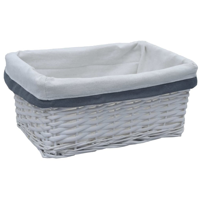Set de coșuri suprapuse, 3 piese, alb, salcie - WALTI WALTI
