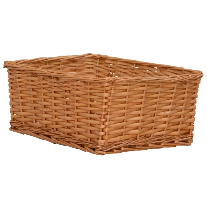 Set de coșuri suprapuse, 4 piese, maro, salcie - WALTI WALTI