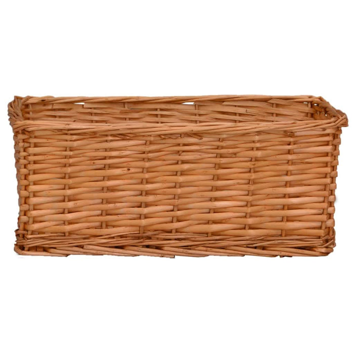 Set de coșuri suprapuse, 4 piese, maro, salcie - WALTI WALTI