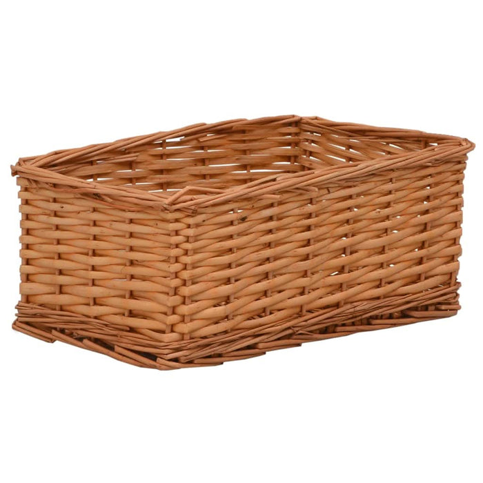 Set de coșuri suprapuse, 4 piese, maro, salcie - WALTI WALTI