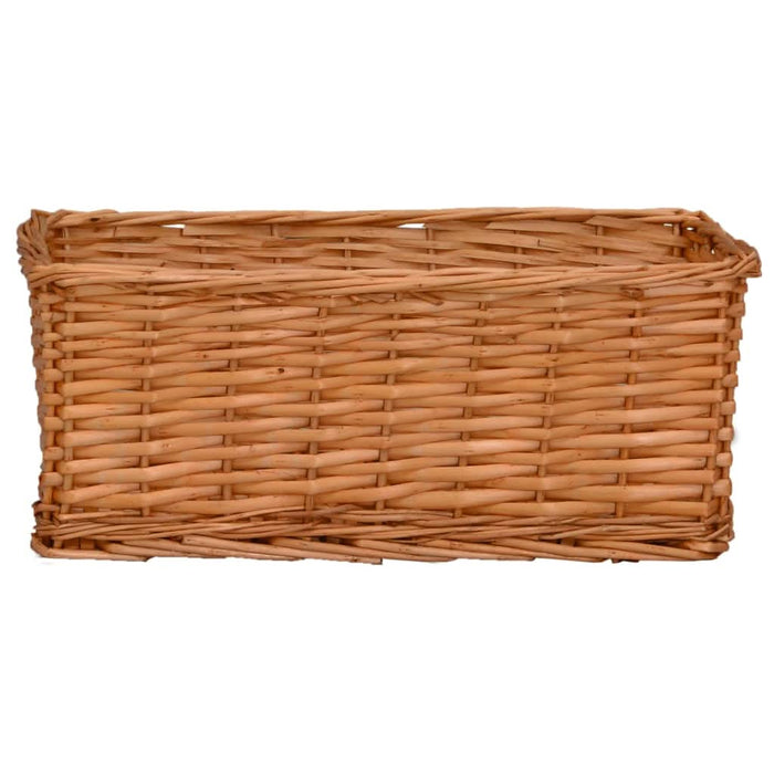 Set de coșuri suprapuse, 4 piese, maro, salcie - WALTI WALTI