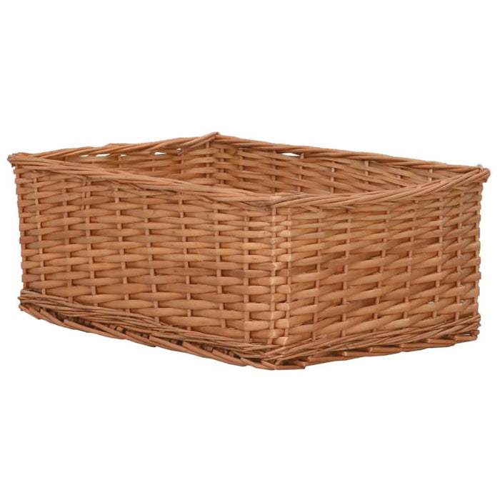 Set de coșuri suprapuse, 4 piese, maro, salcie - WALTI WALTI